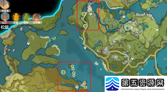 原神小动物分布位置大全