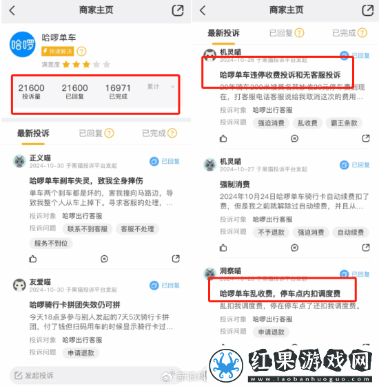 哈啰单车遭