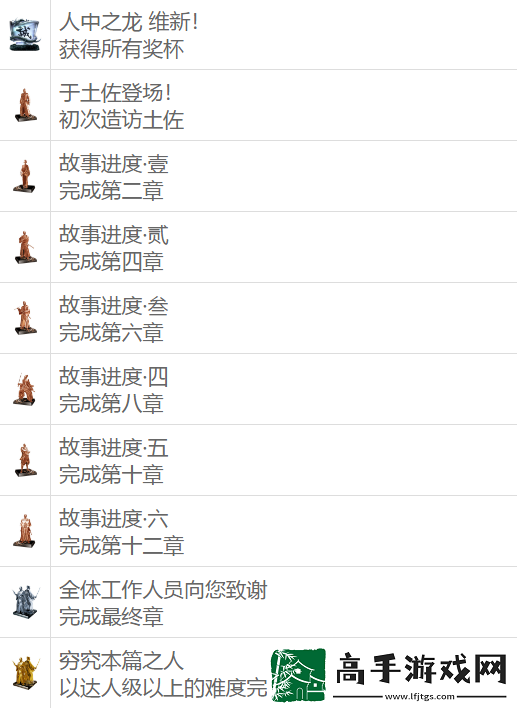 如龙维新极全奖杯解锁条件有什么