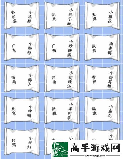 就我眼神好省份小特产匹配省份特产通关攻略