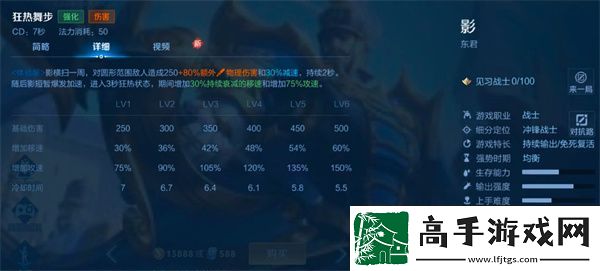 王者荣耀影技能机制介绍