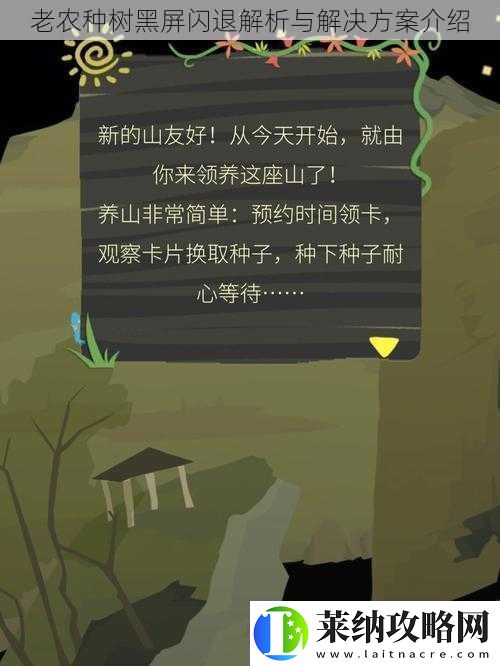 老农种树黑屏闪退解析与解决方案介绍