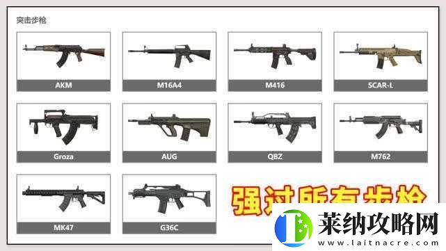 绝地求生手游最新自动步枪排名榜单