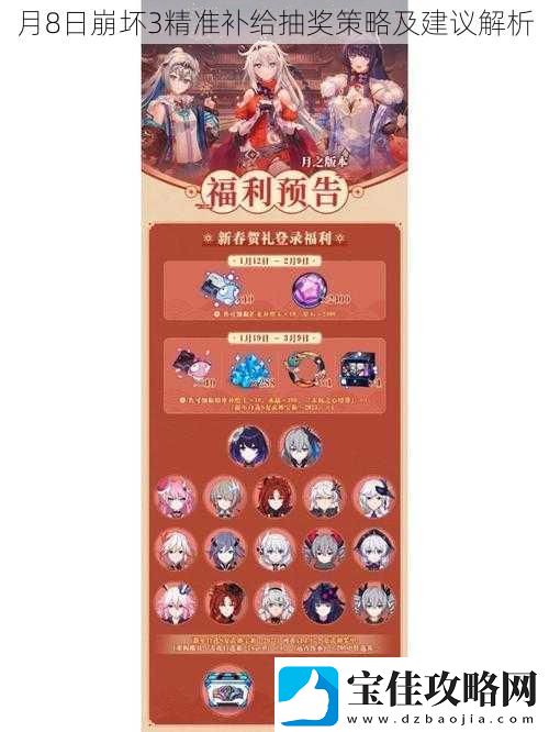 月8日崩坏3精准补给抽奖策略及建议解析