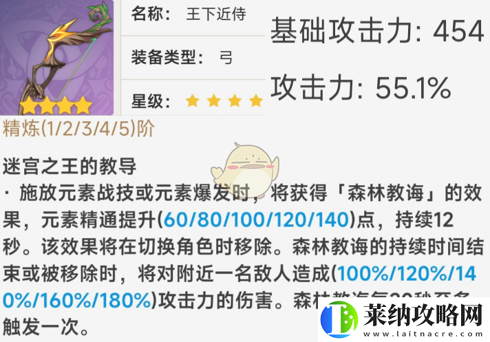 原神王下近侍武器数据怎么样