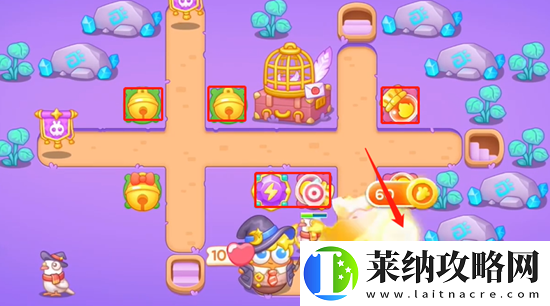 保卫萝卜4阿波与魔法宝藏第57关通关攻略