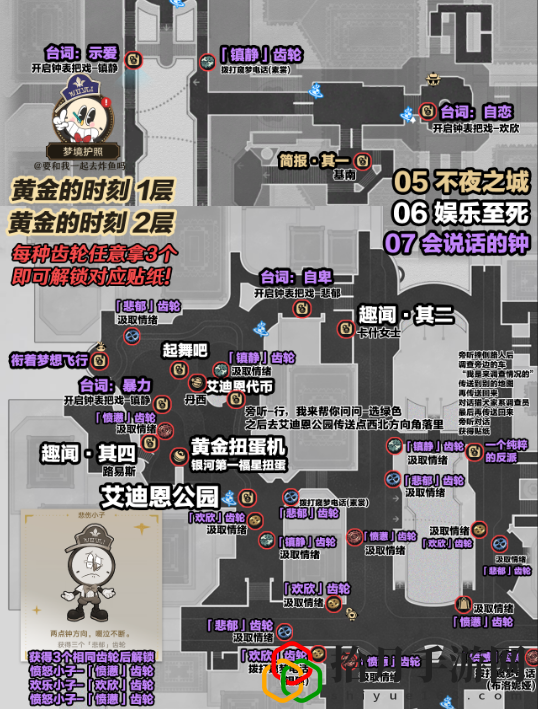 梦境护照挥洒万金贴纸全收集攻略 稀有材料速刷指南